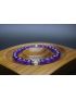 Amethyst & Crystal Quartz Bracelet (6mm Beads)
