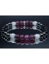 Lepidolite, Hematite, Black Tourmaline, Moonstone Bracelet (6mm Beads)/Emotional Healing, Depression, Insomnia, New Beginnings, Anxiety