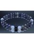 Iolite, Blue Lace Agate & Black Tourmaline Bracelet (6mm Beads)/Wisdom, Inner Vision, Recovery, Addictions, Spiritual, Calming