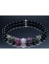 Black Tourmaline, Black Labradorite, Lepidolite, Rose Quartz Bracelet/Grief, Anxiety, Sweet Dreams, Protection (6mm Beads)