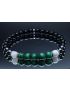 Malachite, Moonstone, Hematite & Black Tourmaline Bracelet (6mm Beads)/Powerful Protection, Emotional Balance, Heart Chakra, Well-Being