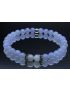 Blue Lace Agate & Moonstone Bracelet (6mm Beads)/Anxiety, Calming
