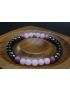 Black Tourmaline, Hematite, Rose Quartz & Lepidolite Bracelet (6mm Beads)/Depression, Anxiety, Protection, Empath