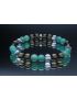 Amazonite, Smoky Quartz & Clear Quartz Bracelet (6mm Beads)/Anxiety, Depression, Empath Protection, Positive Energy, Inner Peace