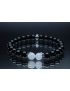 Black Tourmaline & Moonstone Bracelet (6mm Beads)/Protection, Positive Energy, New Beginnings, Calming