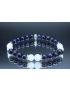 Blue Goldstone & Moonstone Bracelet (6mm Beads)