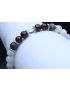 Garnet, Black Labradorite, Crystal Quartz & Moonstone Bracelet (6mm Beads)