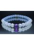 Spiritual/Heavenly Trifecta with Angelite, Selenite & Amethyst (6mm Beads)