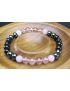 Love & Protection Bracelet with Black Tourmaline, Hematite, Rose Quartz and Strawberry Quartz (6mm Beads)