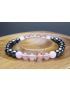 Love & Protection Bracelet with Black Tourmaline, Hematite, Rose Quartz and Strawberry Quartz (6mm Beads)
