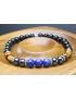 Kyanite, Tiger Eye, Hematite & Black Tourmaline Bracelet (6mm Beads)/Strength, Courage, Endurance, Perseverance, Protection