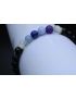 Spiritual Protection Communication Bracelet with Black Tourmaline, Jet, Kyanite, Selenite, Angelite, Celestite & Amethyst (6mm Beads)