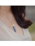Blue Topaz Raw Stone Necklace