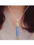 Blue Topaz Raw Stone Necklace