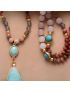 Frosted Turquoise and Amazonite Protection Necklace