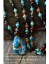 Water Drop Labradorite & Onyx Pendant Necklace
