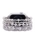 Platinum Demure Stretch Apple Watch Strap