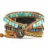 Handmade Watch Band: Bohemian Jasper Turquoise Calming Energy Smartwatch Bands Compatible with Apple Watch