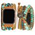 Handmade Watch Band: Bohemian Jasper Turquoise Calming Energy Smartwatch Bands Compatible with Apple Watch