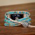 Natural Blue Turquoise Multi-Layer Wrapped Apple Watch Band