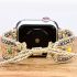 Natural Stone Crystals Woven Removable Adjustable Watch Band _Handmade 3-Layer Boho Smart Watch Strap Bracelet 