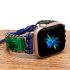 Arcane Malachite Apple Watch Strap – Handwoven Rectangular Bead Design