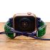 Arcane Malachite Apple Watch Strap – Handwoven Rectangular Bead Design