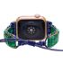 Arcane Malachite Apple Watch Strap – Handwoven Rectangular Bead Design