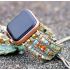 Handmade Boho Gemstone Apple Watch Straps – Rose Quartz, Shoushan Stone & Emperor Stone Wrap Bands for Series 4–9, SE (38–45mm)