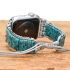 Beauty of Sky Apple Watch Strap – Handmade Blue Jasper Sesame Beaded Band
