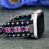 Mystic Night Gemstone Apple Watch Band – Handmade Boho Nylon Strap