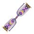 Lilac Purple Crystal Handwoven Apple Watch Band – Adjustable Nylon Strap
