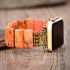 Orange Stone Beaded Stretch Watch Band – Boho Style for Apple Watch