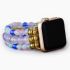 Lavender Gaze Stretch Apple Watch Band – Handmade Jade & Zircon Bracelet Strap (38–45mm)
