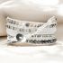 White Labradorite Wrap Bracelet – Handmade White Leather Healing Crystal Bracelet with Zebra Jasper Druzy