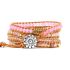 Golden Rose Quartz Bracelet – Handmade Heart Chakra Healing Wrap Bracelet
