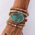 Handmade Natural Ocean Jasper Leather Wrap Bracelet – 5-Layer Chakra Healing Jewelry