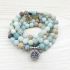 108 Natural Matte Amazonite Mala Prayer Beads