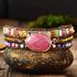 Natural Rhodonite & Jasper Wrap Bracelet