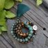 108 Natural Tiger Eye, Bronzite & African Turquoise Mala Beads