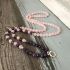 108 Bead Amethyst & Rose Quartz Mala Bracelet – with Spiritual Charm