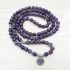 108 Bead Amethyst Mala Bracelet – with Spiritual Charm