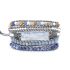 Silver Blue Topaz Wrap Bracelet – 5 Layer Healing Gemstone Bracelet