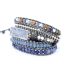 Silver Blue Topaz Wrap Bracelet – 5 Layer Healing Gemstone Bracelet