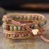 Rhodonite & Jasper Heart Chakra Wrap Bracelet – Handmade Healing Jewelry