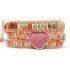 Rhodonite & Jasper Heart Chakra Wrap Bracelet – Handmade Healing Jewelry