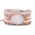 Celestine Druzy & Natural Stone 5-Layer Wrap Bracelet