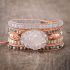 Celestine Druzy & Natural Stone 5-Layer Wrap Bracelet
