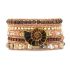 Sunstone & Ammonite Gold-Plated 5-Layer Wrap Bracelet