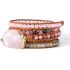 Rose Quartz, Rhodonite & Pink Tourmaline 5-Layer Wrap Bracelet